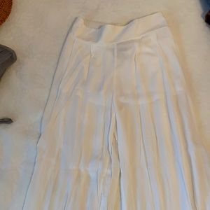 White flowy pants